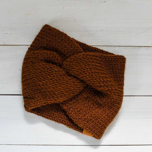 Twist Ear Warmer | Baby Rust Knit Headband Headbands/Ear Warmers 25 $ Buttons & Beans Co.
