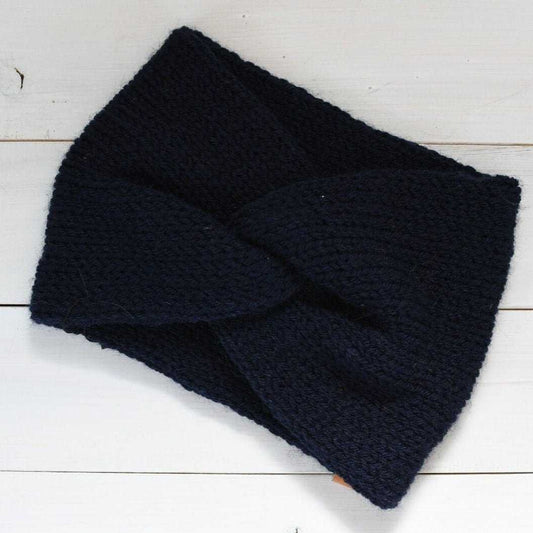 Twist Ear Warmer | Black Kids Knit Headband Headbands/Ear Warmers 25 $ Buttons & Beans Co.