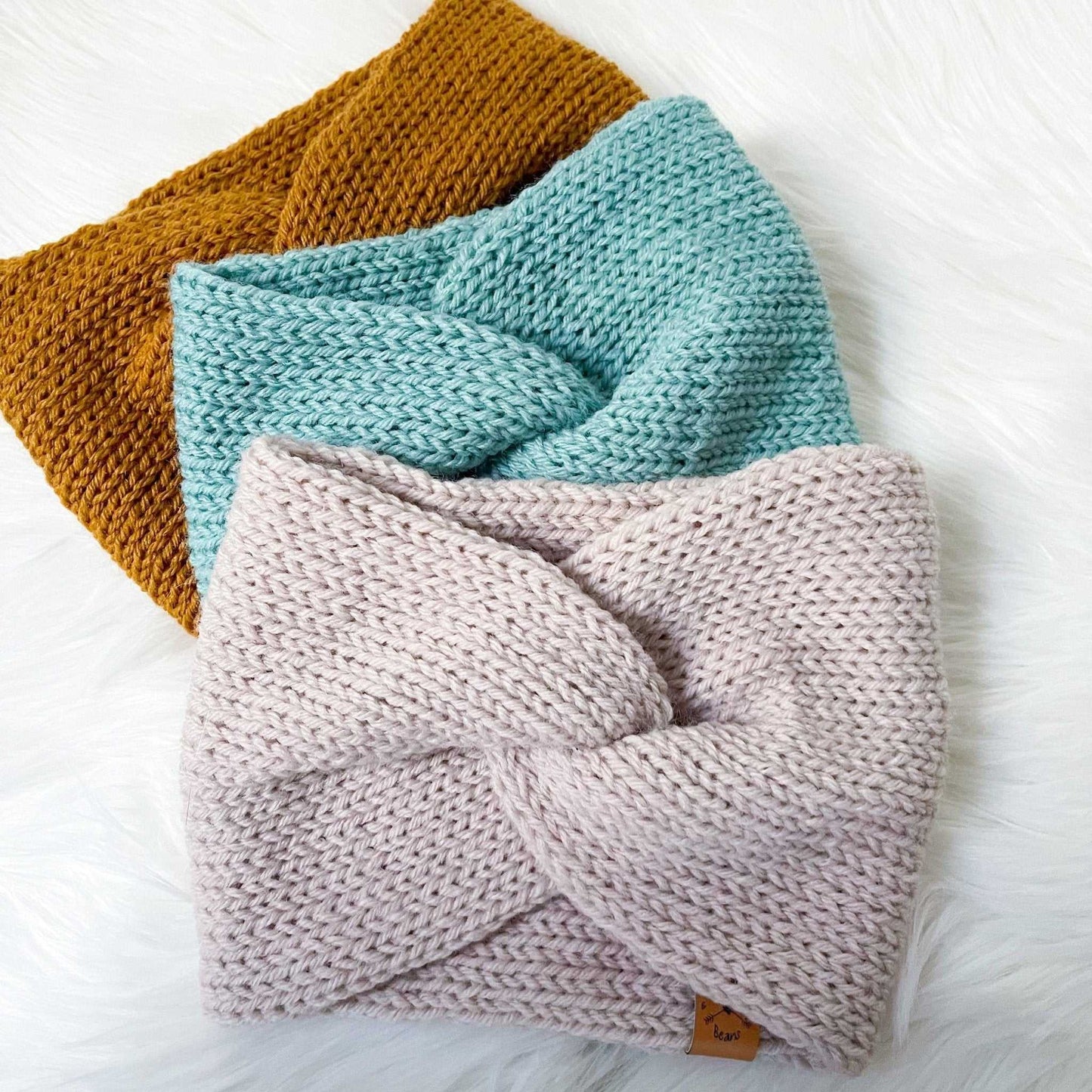 Twist Ear Warmer | Blush Kids Knit Headband Headbands/Ear Warmers 25 $ Buttons & Beans Co.