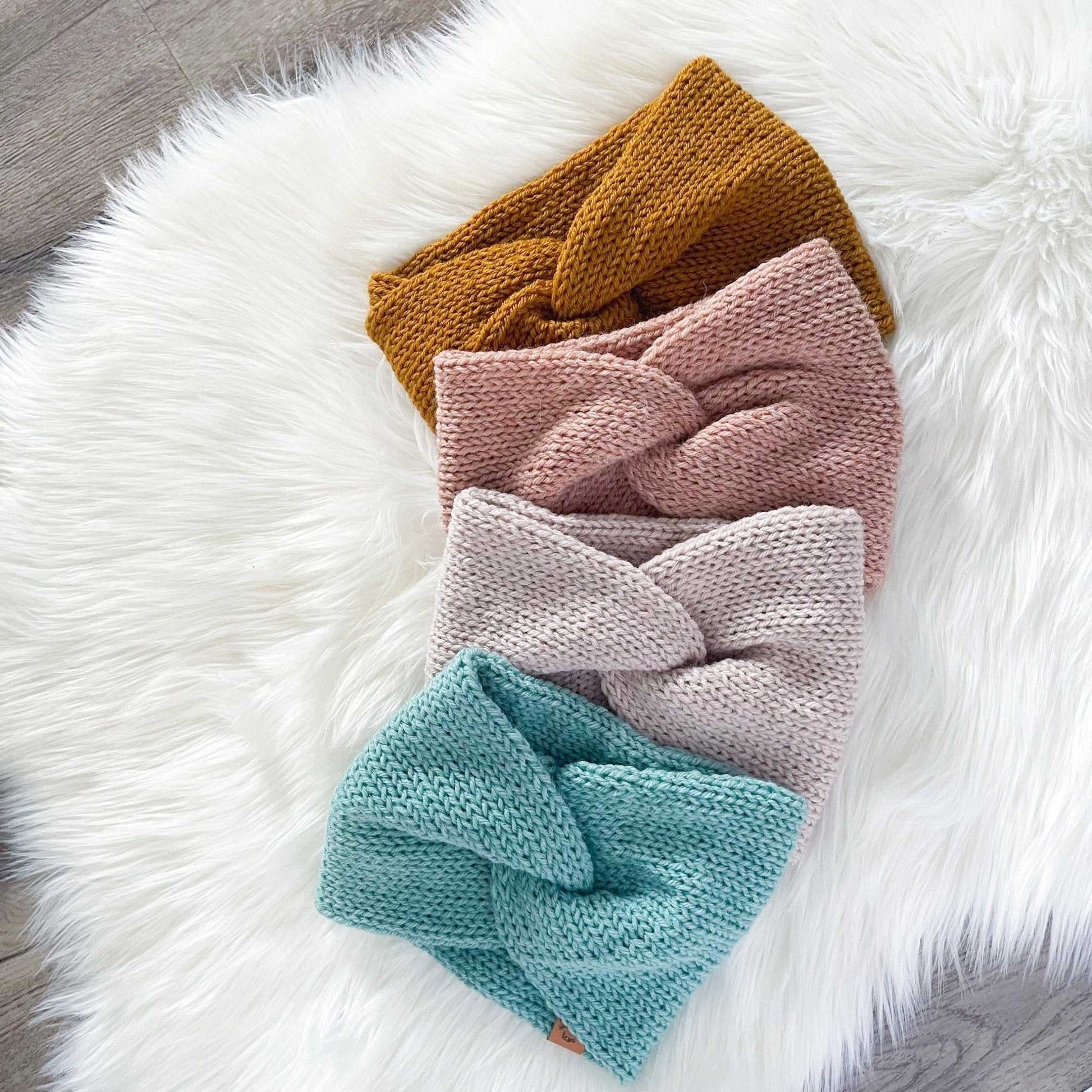 Twist Ear Warmer | Succulent Green Knit Headband Headbands/Ear Warmers 25 $ Buttons & Beans Co.