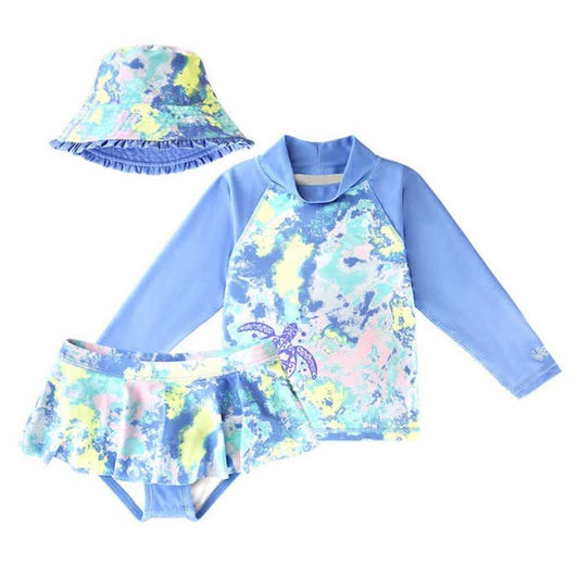 UV Skinz Girls Swim Set, Swim Shirt, Swim Skirt, Sun Hat, Turtle Rash Guard Kids > Swim 12 $ Buttons & Beans Co.