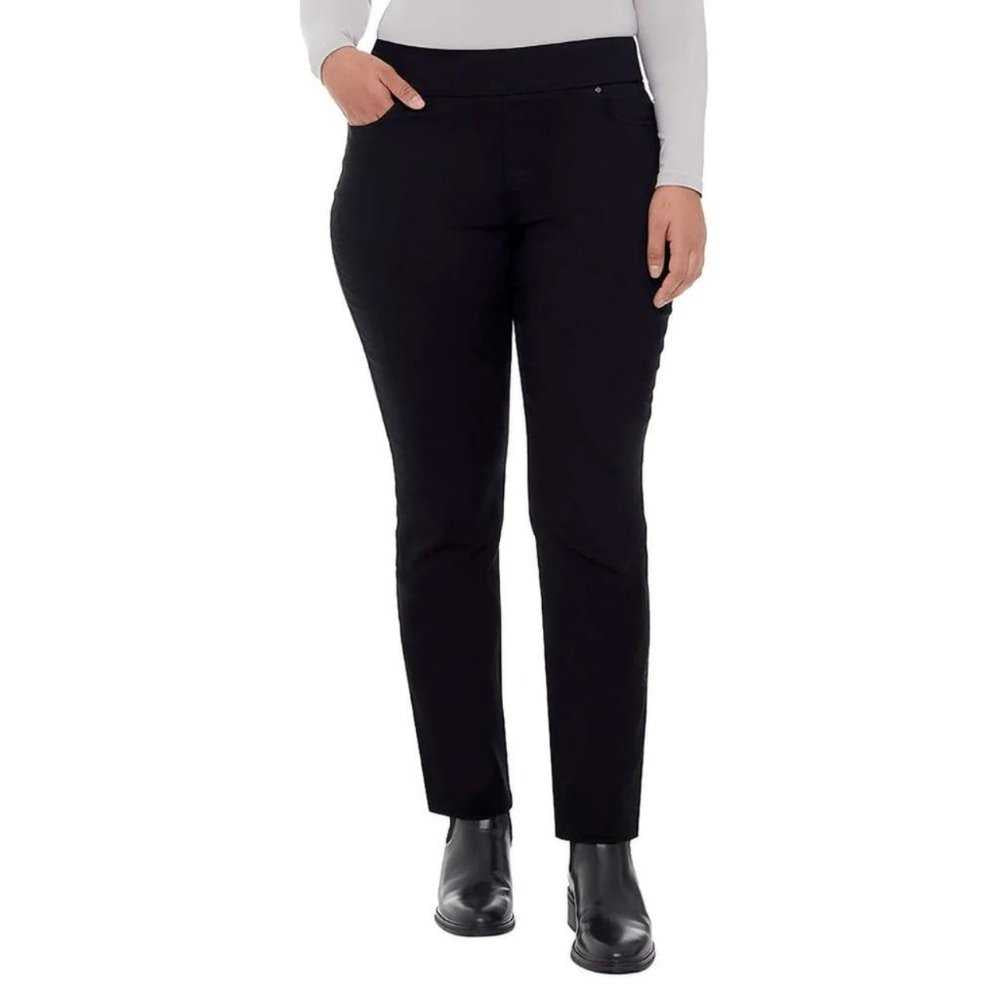 6, NEW Up! Women's Pull-on 5-pocket Stretchy Twill Pants | Black 