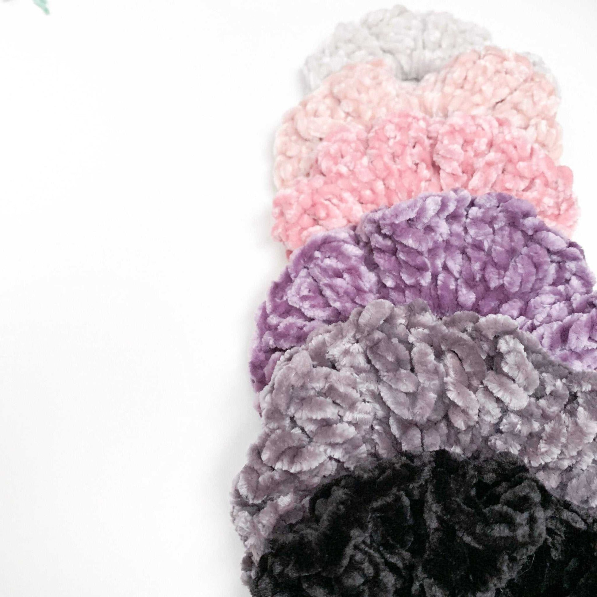 Velvet Scrunchie | Crochet Hair Tie, Elastic Accessories 10 $ Buttons & Beans Co.