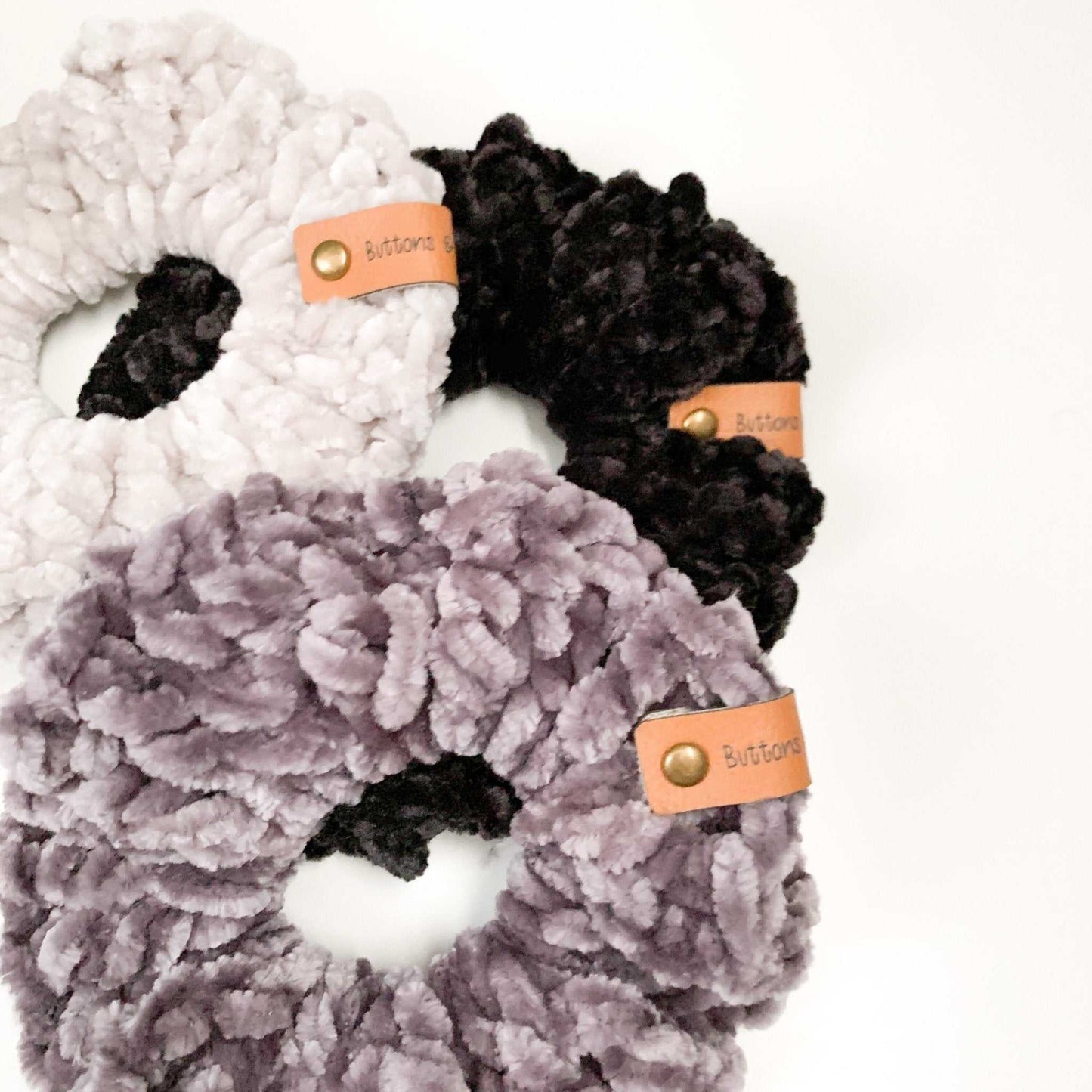 Velvet Scrunchie | Crochet Hair Tie, Elastic Accessories 10 $ Buttons & Beans Co.