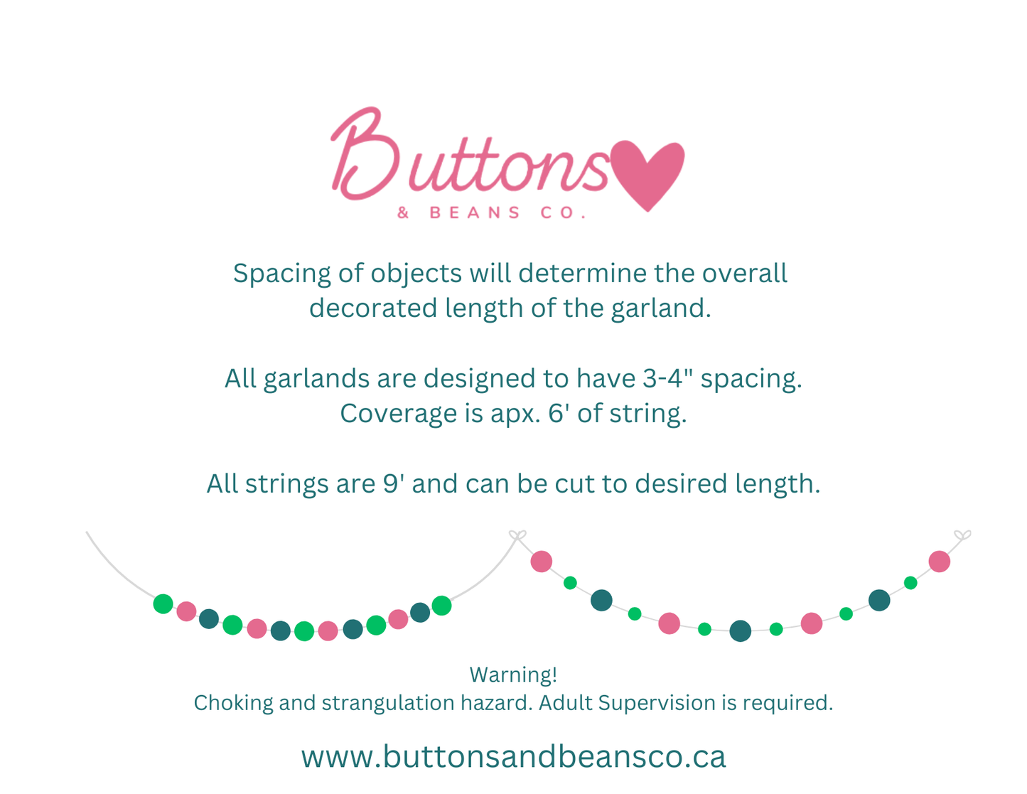 White Blue Mini Knitted Toque Garland