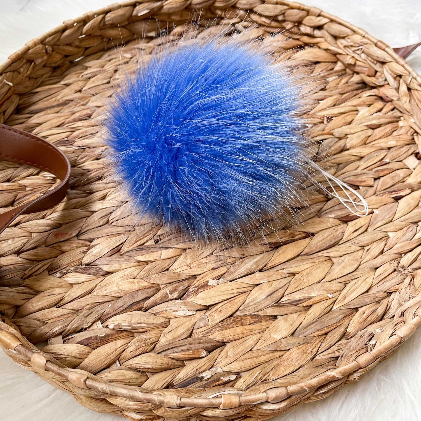 Winterfell Blue | Luxury Faux fur Pom Pom | Ties, Buttons or Snap Pompom Pom Poms 7 $ Buttons & Beans Co.