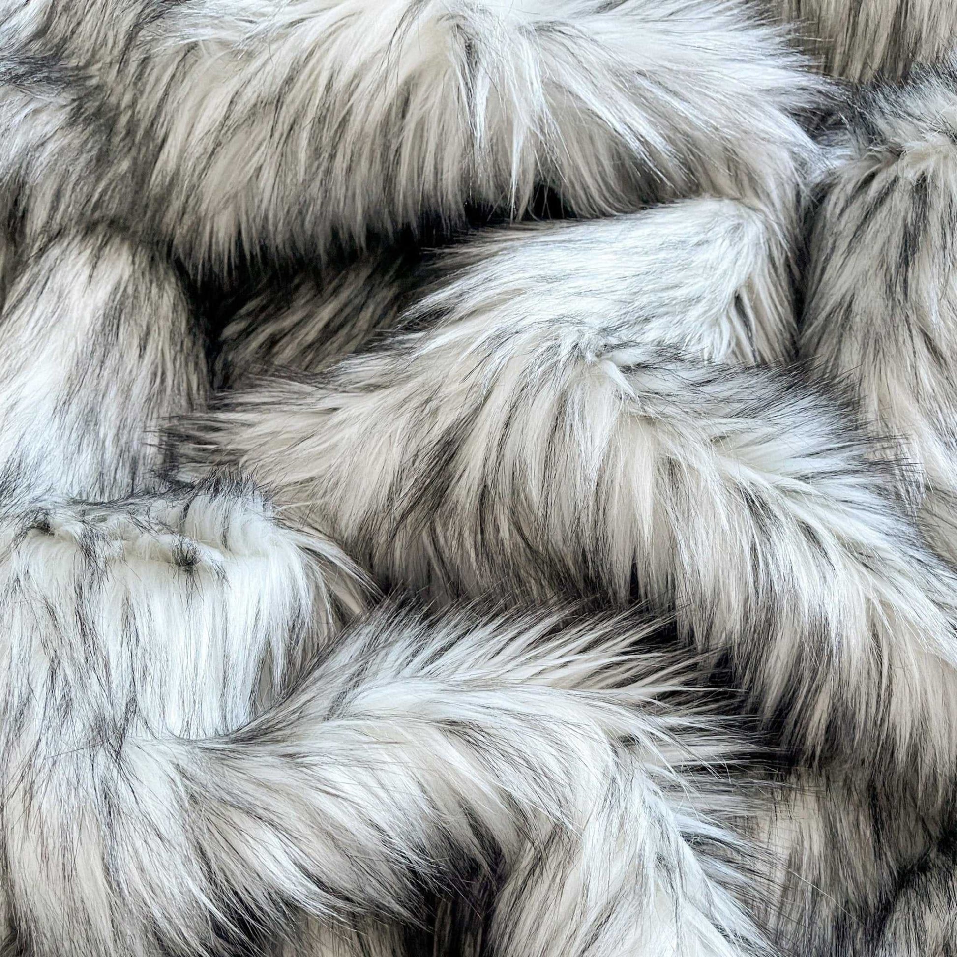 Wolf Faux Fur Fabric by the Yard or Meter | White and Black Pompom, Arts & Crafts, Decor, Costume Faux Fur Fabric 3 $ Buttons & Beans Co.