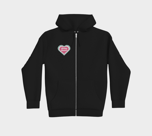 Knotty Hooker, Premium Zip Up Hoodie Sweater, Crocheter Apparel, Yarn and Fibre Enthusiast Gift, Knitting Crocheting Apparel, Knitters and Crochet Humour Clothing