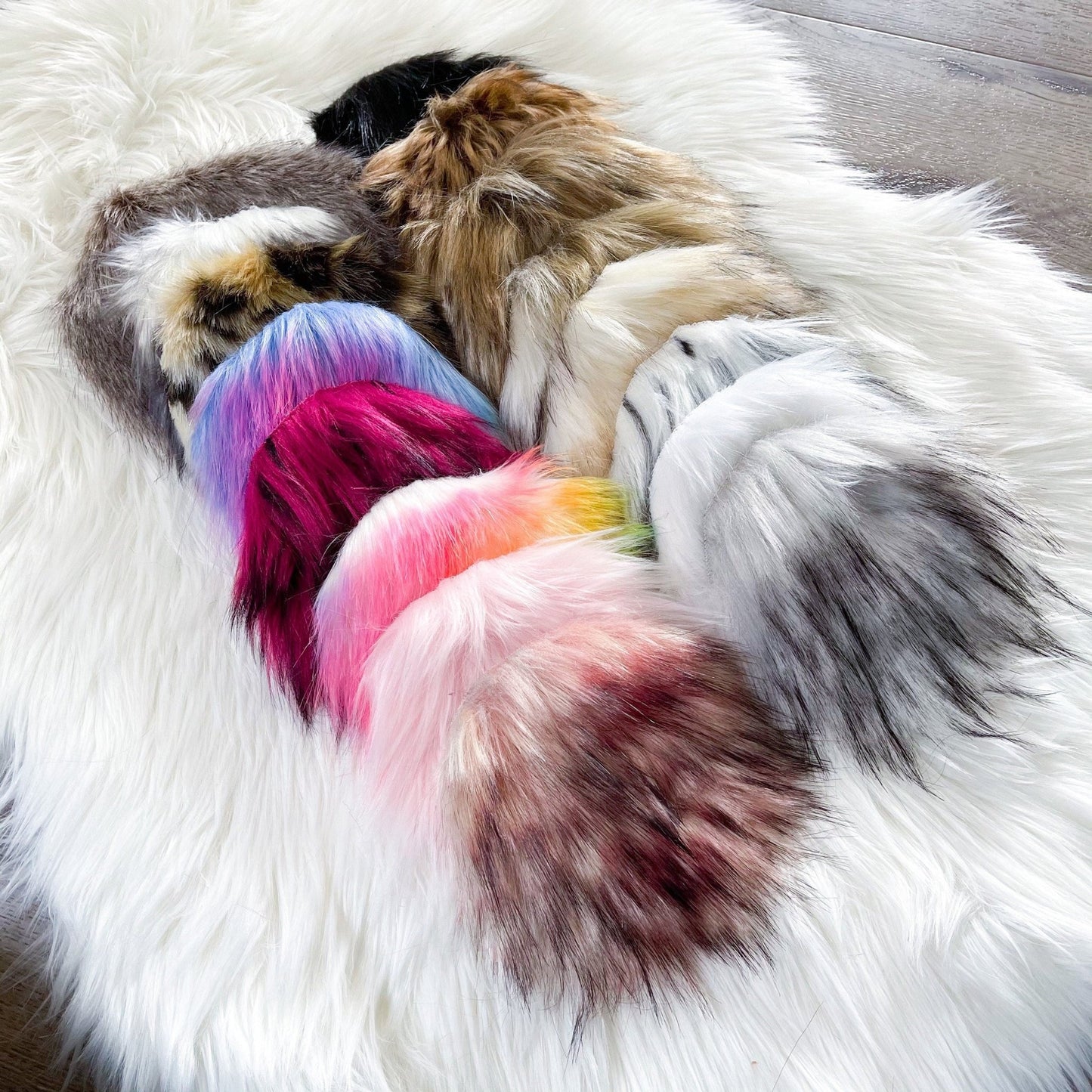 Fake Fur Fabric Faux | Pompom Fur, Faux Fur Fabric Circles For DIY Pom poms - Buttons & Beans Co.- Buttons & Beans Co.
