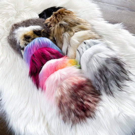 Fake Fur Fabric Faux | Pompom Fur, Faux Fur Fabric Circles For DIY Pom poms - Buttons & Beans Co.- Buttons & Beans Co.