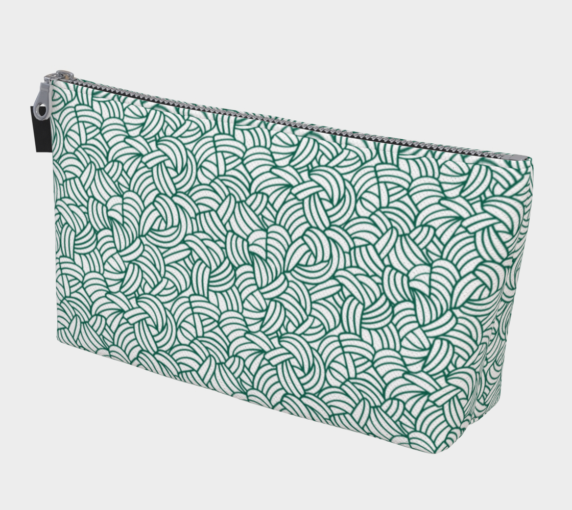Knots All Over Green, Notions Bag, Crochet Hook, Knitting Needles Organizer, Accessories Case, Crocheting Knitting, Fibre Enthusiasts, Crafters, Crocheter and Knitter Humour Gift
