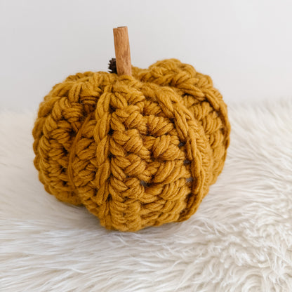 Pumpkin | Camel Gold Chunky Crochet Fall Decor