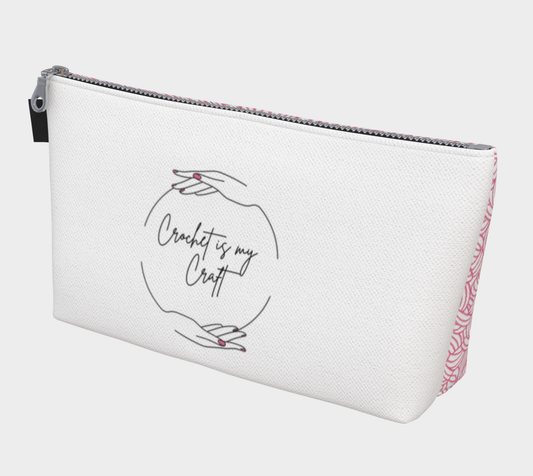 Crochet is my Craft, Notions Bag, Crochet Hook, Knitting Needles Organizer, Accessories Case, Crocheting Knitting, Fibre Enthusiasts, Crafters, Crocheter and Knitter Humour Gift