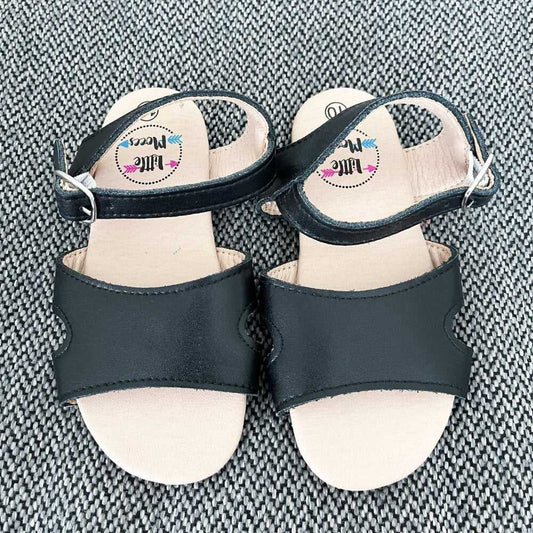 10t Little Moccs Baby Shoes, Toddler, Sandals, Straps, Black, Leather, Kids > Shoes > Sandals & Flip Flops 13 $ Buttons & Beans Co.