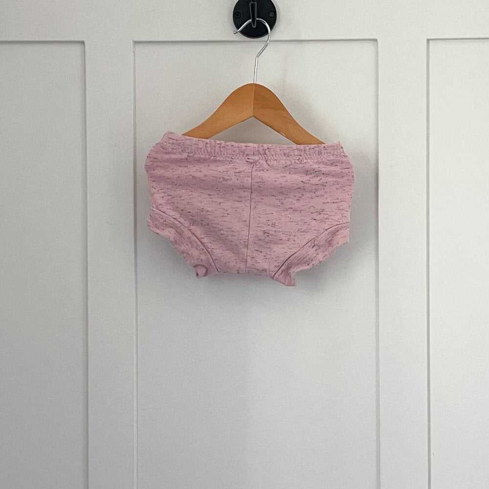 18M Toddler, Baby Heathered shorties, Bloomers, Shorts, minimalist, Pink Kids > Bottoms > Shorts 18 $ Buttons & Beans Co.