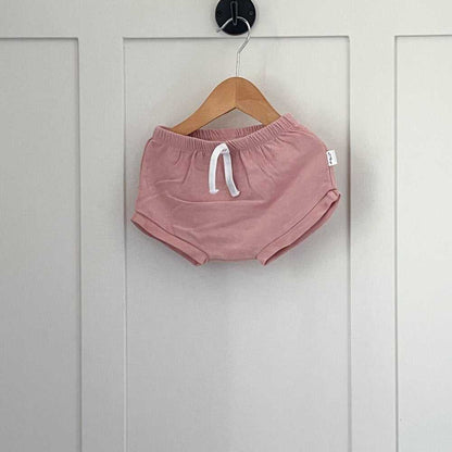 18M Toddler, Baby Pink shorties, Bloomers, Shorts, minimalist, Pink, handmade Kids > Bottoms > Shorts 13 $ Buttons & Beans Co.