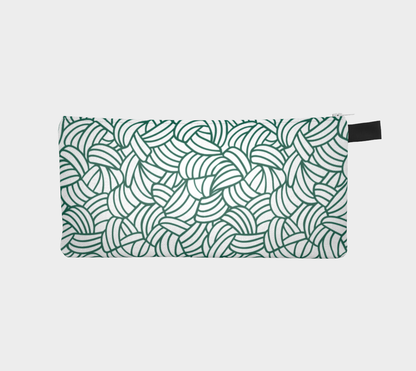 Knots All Over Green, Small Case, Crochet Hook and Knitting Needles Case, Notions Bag, Accessories Case, Crocheting Knitting, Fibre Enthusiasts, Crafters, Crocheter and Knitter Humour
