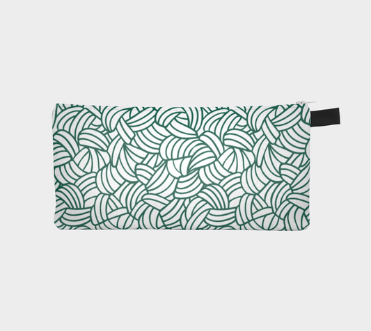 Knots All Over Green, Small Case, Crochet Hook and Knitting Needles Case, Notions Bag, Accessories Case, Crocheting Knitting, Fibre Enthusiasts, Crafters, Crocheter and Knitter Humour
