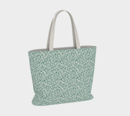 Knots All Over Green, Market Tote Yarn Project Bag, Crochet Hook or Knitting Needles, Notions Bag, Crocheting Knitting Case, Fibre Organizer, Crafters, Crocheter and Knitter Humour Gift