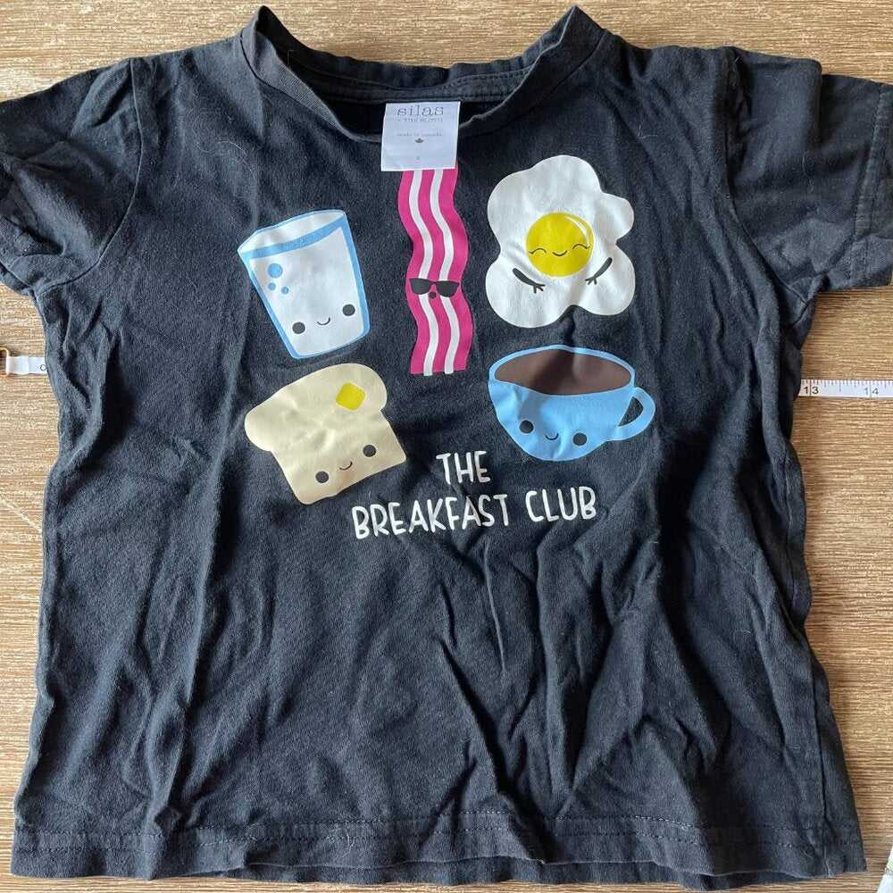 2t Cute Kawaii Unisex Black T-Shirt, Breakfast Bunch, Fun Top for Kids, Egg milk Kids > Shirts & Tops > Tees - Short Sleeve 13 $ Buttons & Beans Co.