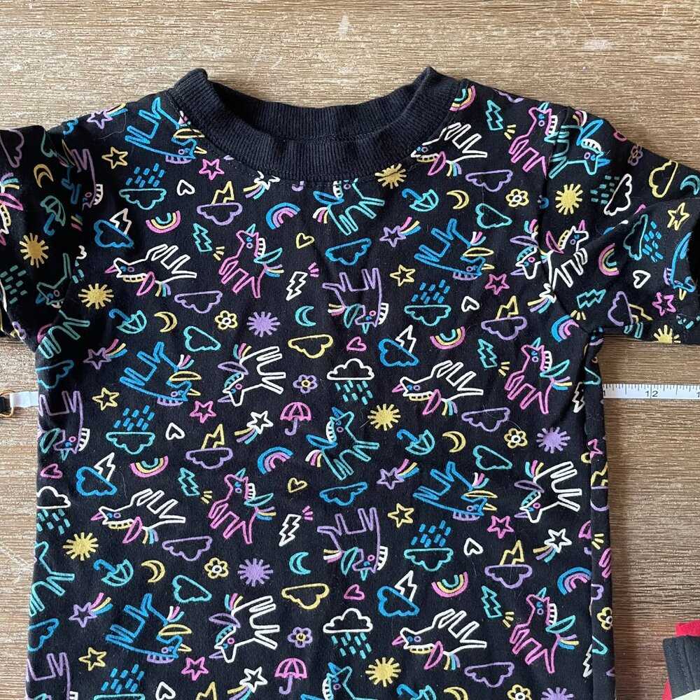 2t Cute Kawaii Unisex Black T-Shirt, Neon Signs, Unicorn, Rainbows, Clouds Kids > Shirts & Tops > Tees - Short Sleeve 13 $ Buttons & Beans Co.