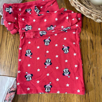 2t Girls Cotton Christmas Pajama's, Pj's, Minnie Mouse, Sleepwear, Sleep Sets Kids > Pajamas > Pajama Sets 15 $ Buttons & Beans Co.