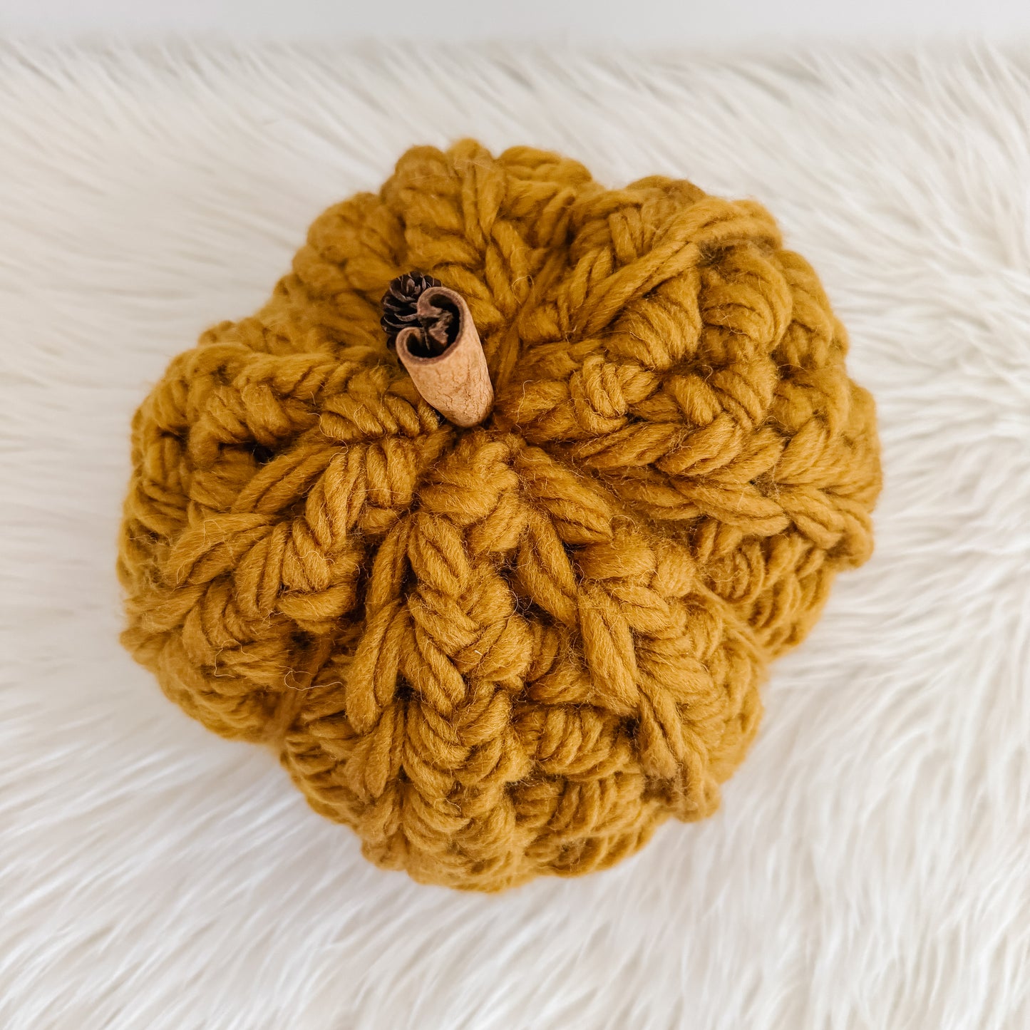 Pumpkin | Camel Gold Chunky Crochet Fall Decor