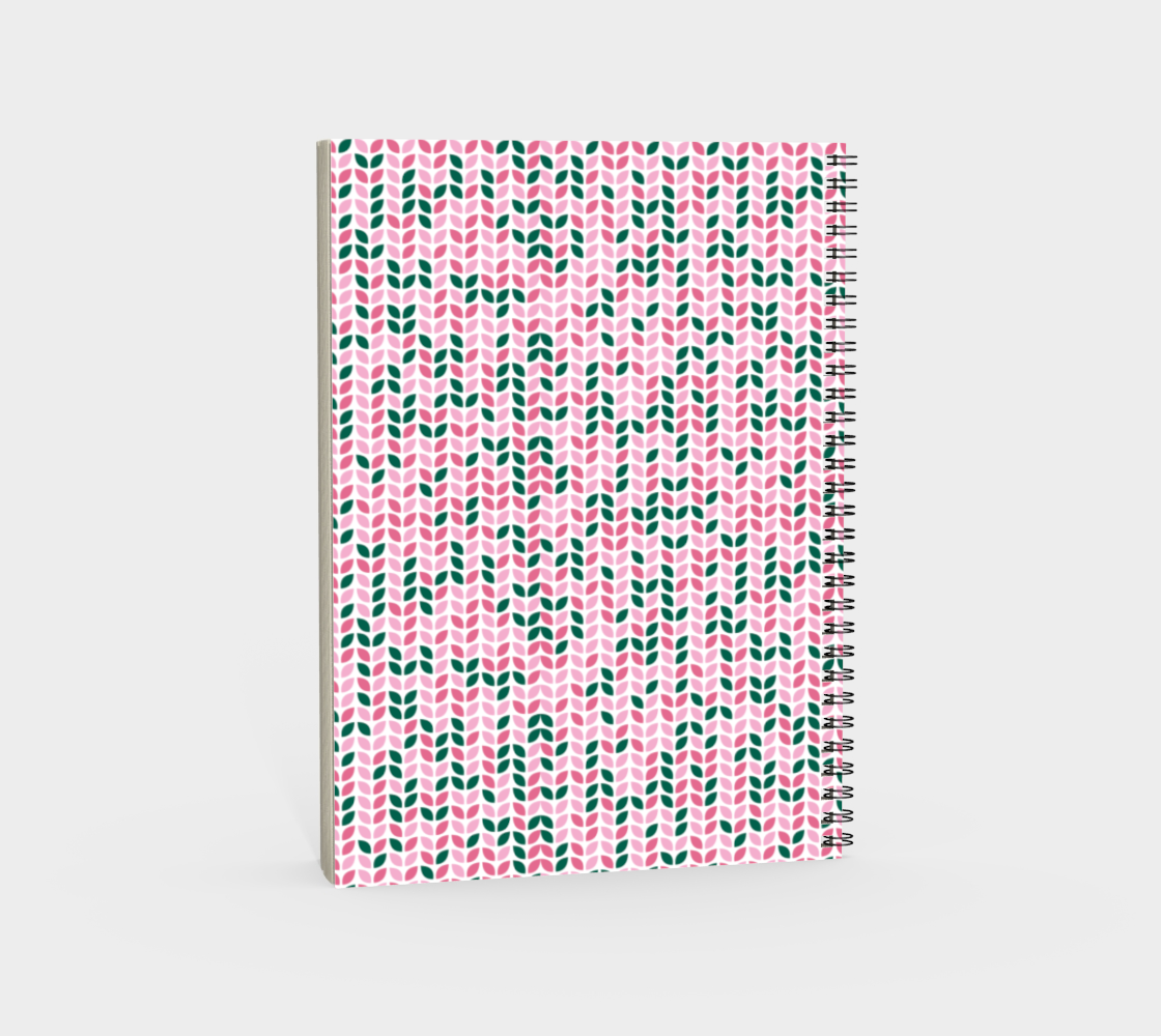 Knit All Over Spiral Bound Notebook, Blank, Ruled or Bullet Paper, for Crafters, Fibre enthusiasts, Crocheters and Knitters