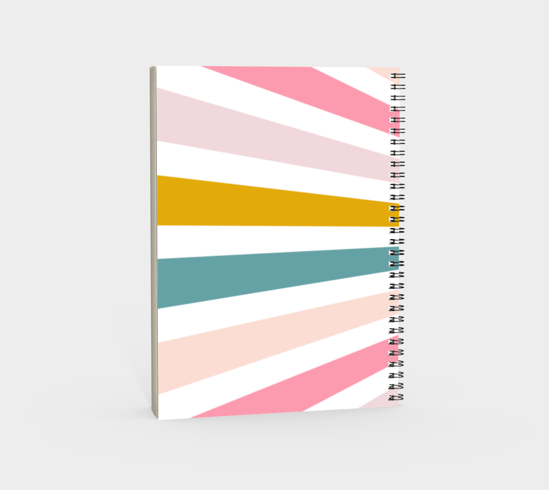 Ray of Sunshine Spiral Bound Notebook, Blank, Ruled or Bullet Paper, for Crafters, Fibre enthusiasts, Crocheters and Knitters
