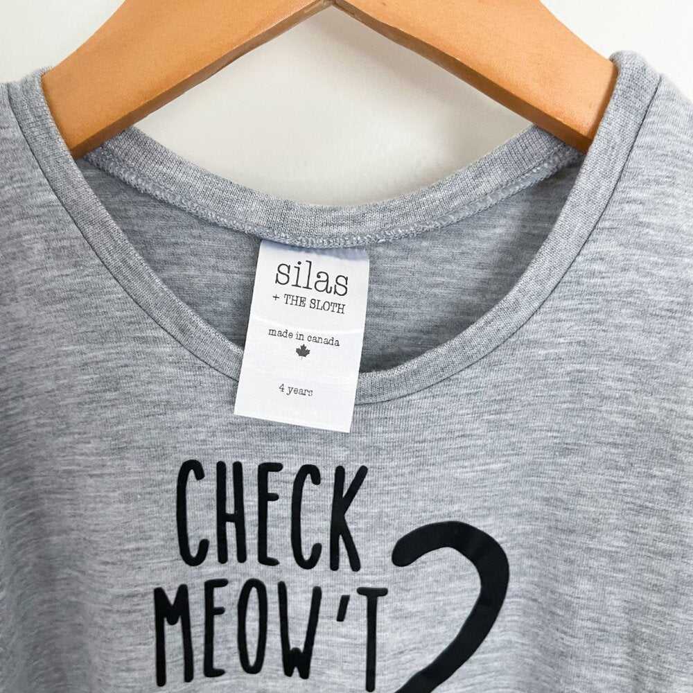 4t Cute Kawaii Unisex Grey Onesie, Romper, Cat, Kitten, Check Meow't, Zipper Kids > One Pieces > Bodysuits 22 $ Buttons & Beans Co.