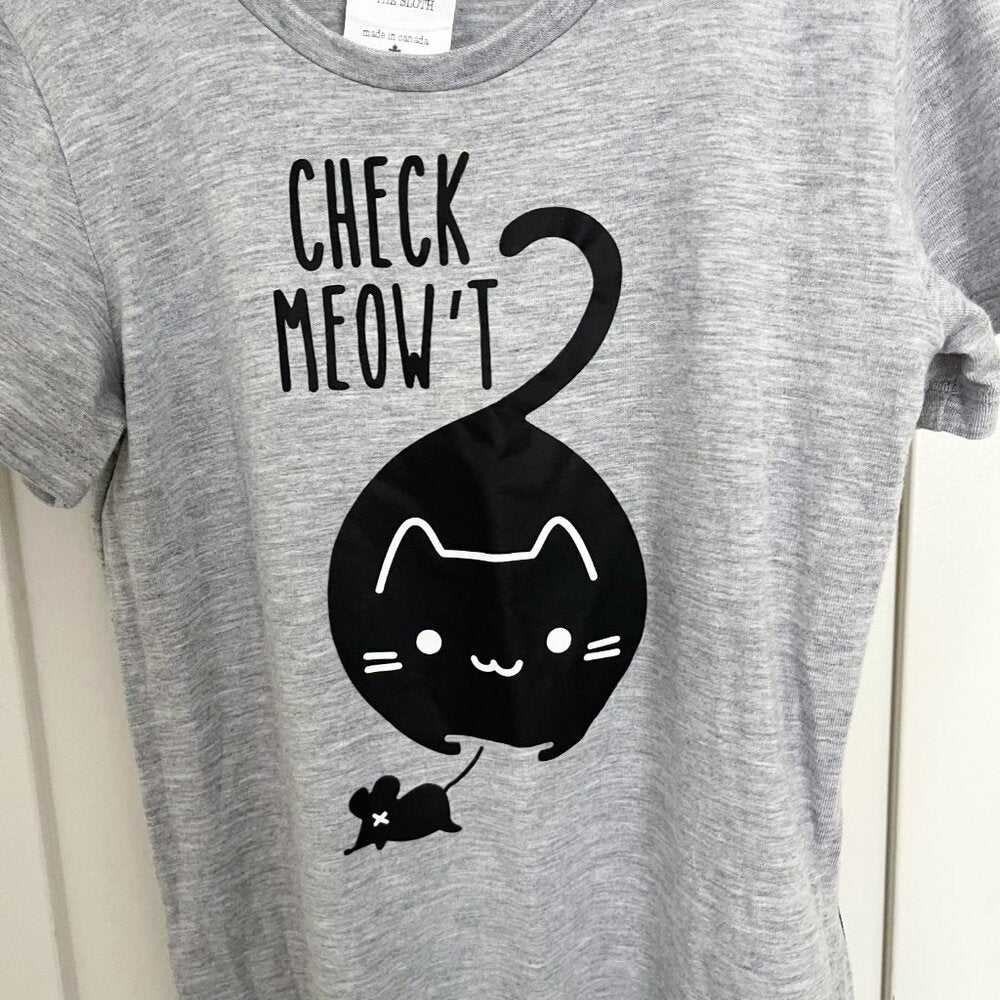 4t Cute Kawaii Unisex Grey Onesie, Romper, Cat, Kitten, Check Meow't, Zipper Kids > One Pieces > Bodysuits 22 $ Buttons & Beans Co.