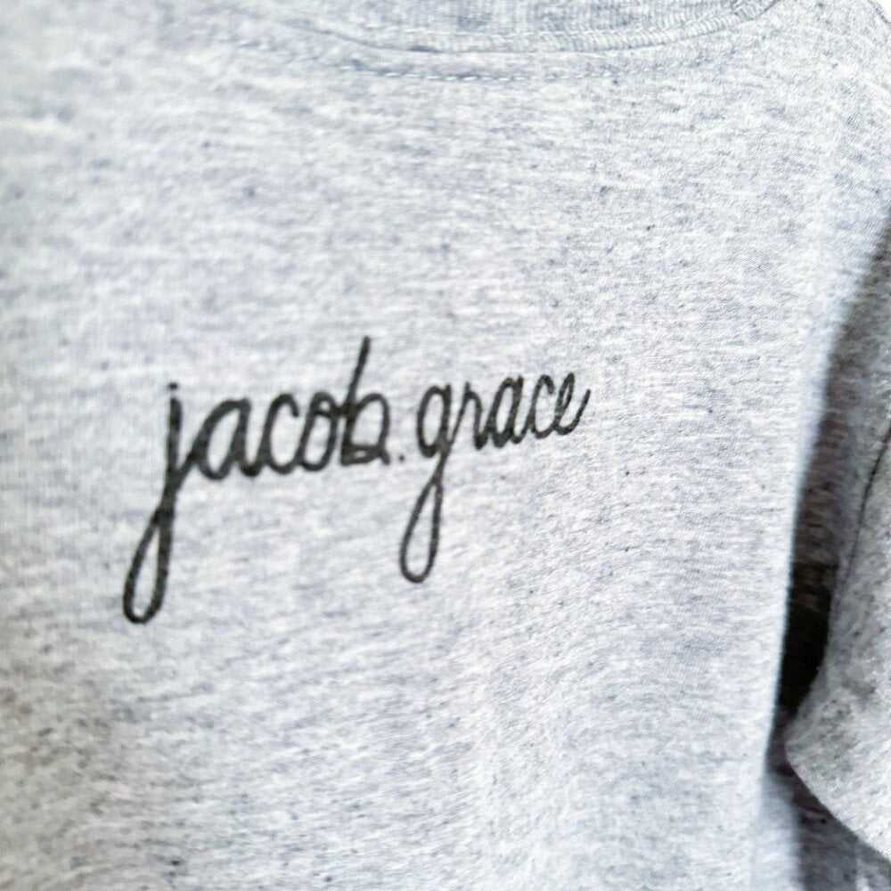 4t Jacob.Grace Unisex Grey T-Shirt, Minimalist, Locally Made Top, Kids > Shirts & Tops > Tees - Short Sleeve 10 $ Buttons & Beans Co.