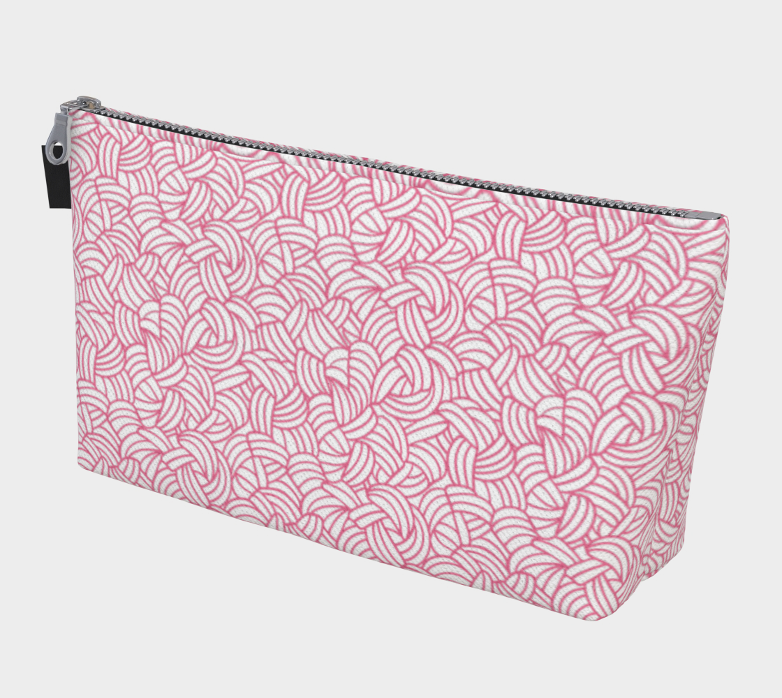 Knots All Over Pink, Notions Bag, Crochet Hook, Knitting Needles Organizer, Accessories Case, Crocheting Knitting, Fibre Enthusiasts, Crafters, Crocheter and Knitter Humour Gift