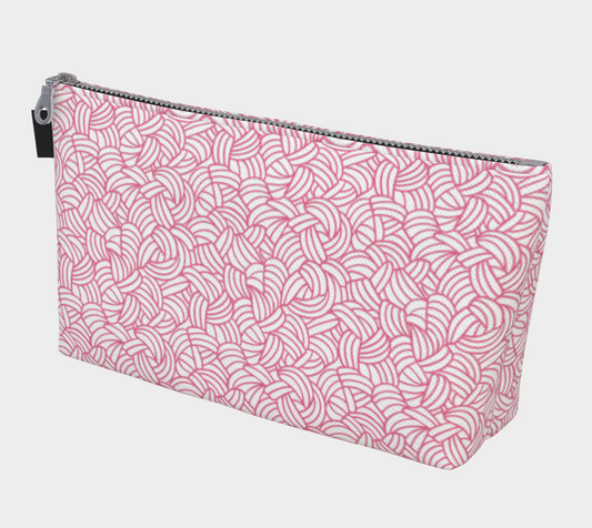 Knots All Over Pink, Notions Bag, Crochet Hook, Knitting Needles Organizer, Accessories Case, Crocheting Knitting, Fibre Enthusiasts, Crafters, Crocheter and Knitter Humour Gift
