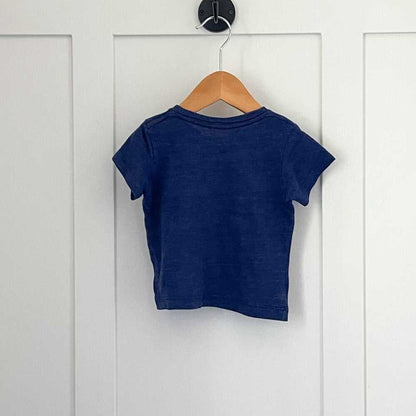 6-12M Cute ABC Unisex Blue T-Shirt, Fun Top for Kids, Handmade Kids > Shirts & Tops > Tees - Short Sleeve 13 $ Buttons & Beans Co.