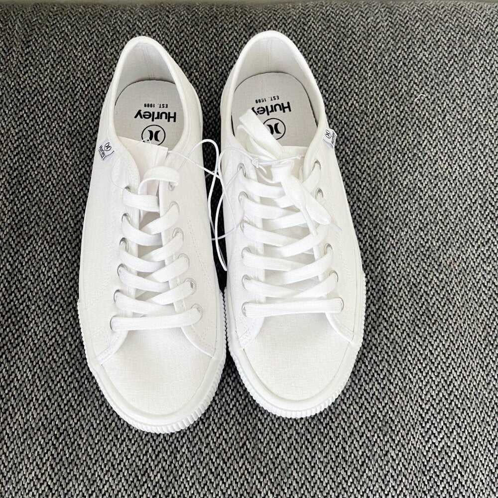 6 New Hurley Women's White Canvas Sneaker, Women > Shoes > Sneakers 18 $ Buttons & Beans Co.