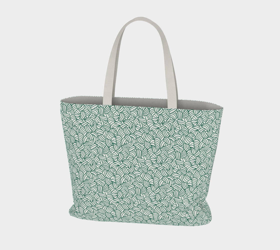 Knots All Over Green, Market Tote Yarn Project Bag, Crochet Hook or Knitting Needles, Notions Bag, Crocheting Knitting Case, Fibre Organizer, Crafters, Crocheter and Knitter Humour Gift