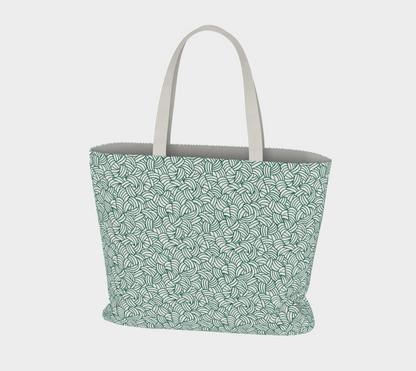 Knots All Over Green, Market Tote Yarn Project Bag, Crochet Hook or Knitting Needles, Notions Bag, Crocheting Knitting Case, Fibre Organizer, Crafters, Crocheter and Knitter Humour Gift