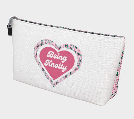 Being Knotty Knit, Notions Bag, Crochet Hook, Knitting Needles Organizer, Accessories Case, Crocheting Knitting, Fibre Enthusiasts, Crafters, Crocheter and Knitter Humour Gift