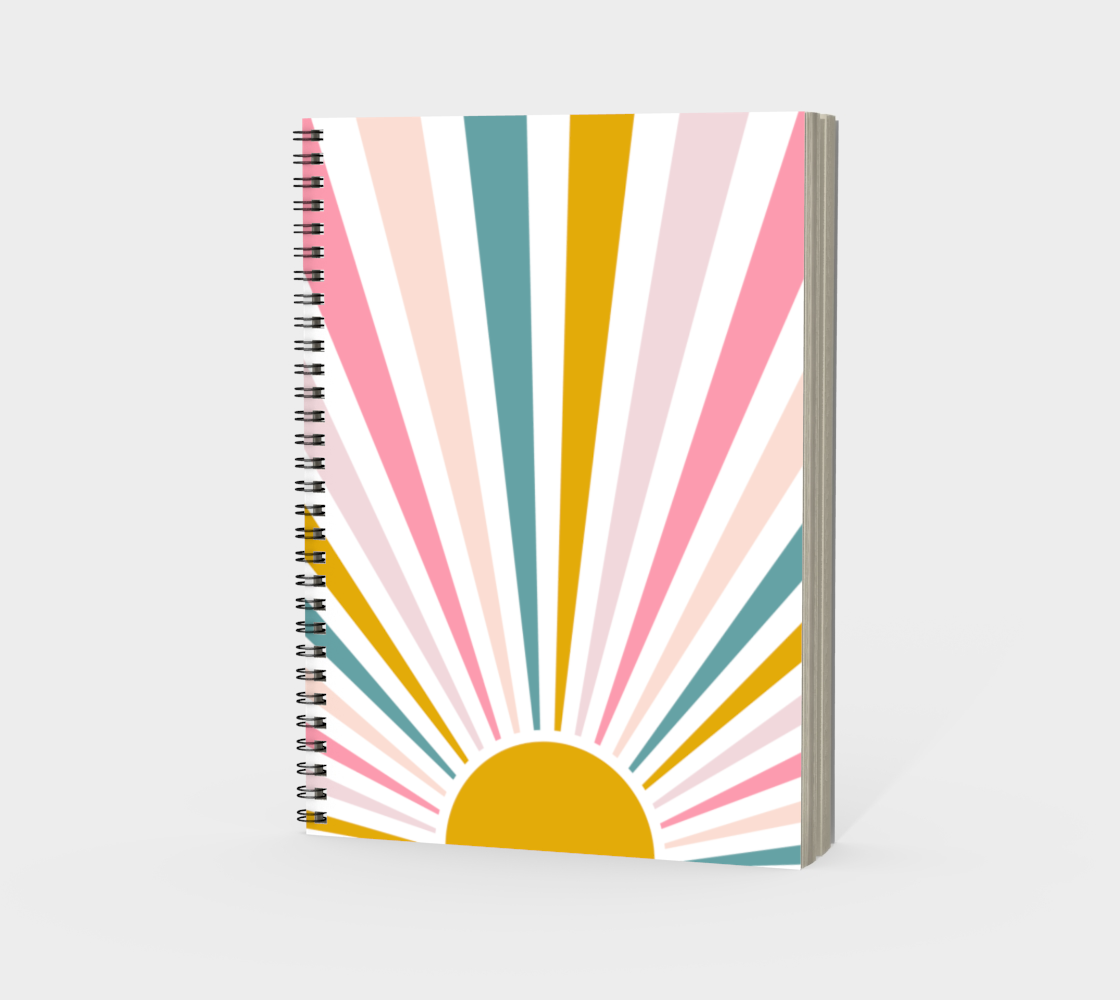 Lil' Ray O' Sunshine, Portrait notebook, Spiral Bound Notebook, Blank, Ruled or Bullet Paper, for Crafters, Fibre enthusiasts, Crocheters and Knitters