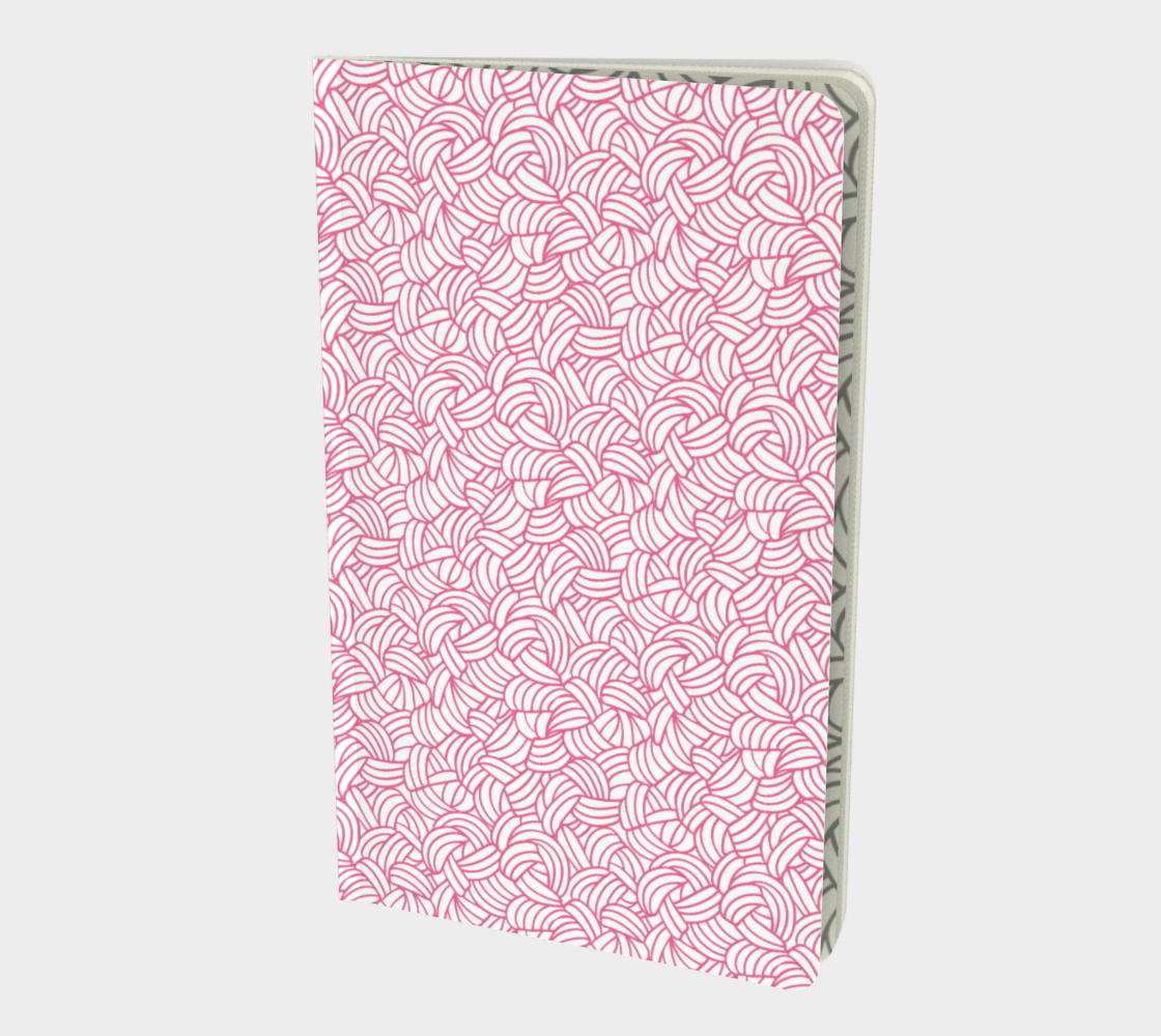 Knots All Over Pink, Notebook, Crochet, Yarn and Fibre Enthusiast Gift, Crocheting Stationary, Knitter Crocheter Humour