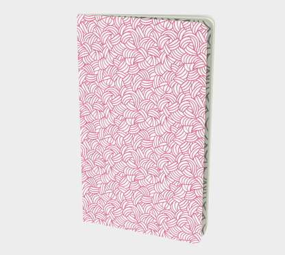 Knots All Over Pink, Notebook, Crochet, Yarn and Fibre Enthusiast Gift, Crocheting Stationary, Knitter Crocheter Humour