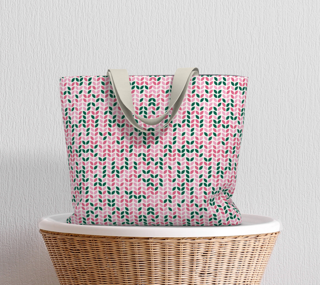 Knit All Over, Market Tote Yarn Project Bag, Crochet Hook or Knitting Needles, Notions Bag, Crocheting Knitting Case, Fibre Organizer, Crafters, Crocheter and Knitter Humour Gift