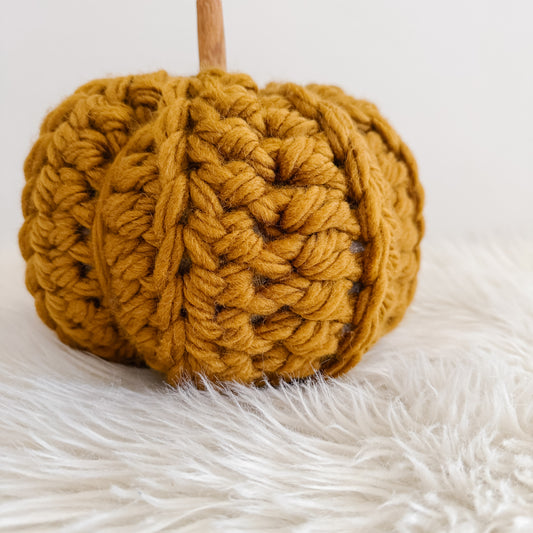Pumpkin | Camel Gold Chunky Crochet Fall Decor
