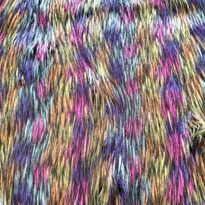 Neon Lights Faux Fur Fabric by the Yard or Meter | Rainbow Pompom, Arts & Crafts, Decor, Costume