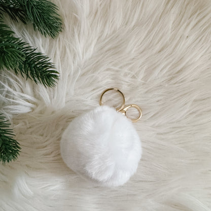 Faux Fur Pompom Keychain | Template