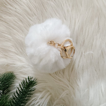 Faux Fur Pompom Keychain | Template