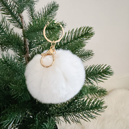 Faux Fur Pompom Keychain | Template