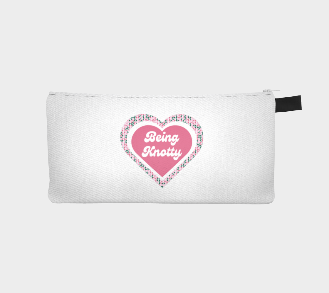 Being Knotty Knit, Black or White Small Case, Crochet Hook and Knitting Needles Case, Notions Bag, Accessories Case, Crocheting Knitting, Fibre Enthusiasts, Crafters, Crocheter and Knitter Humour