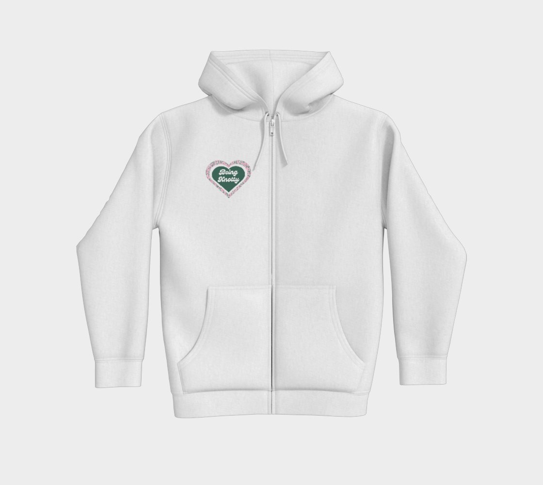 Being Knotty Knit, Premium Zip Up Hoodie Sweater, Knitter Apparel, Yarn and Fibre Enthusiast Gift, Knitting Crocheting Apparel, Knitters and Crochet Humour Clothing